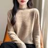 Damski sweter kaszmirowy kaszmir Qinghe 30% kaszmir 70% wełna jesienno-zimowy pulower ciepły i modny