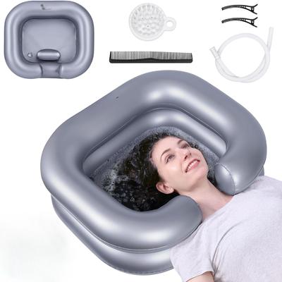Portable Inflatable Shampoo Basin Bowl Hair Washing for Bedridden Disabled Injured Hair Wash Tub for Dreadlocks and At Home Sink
