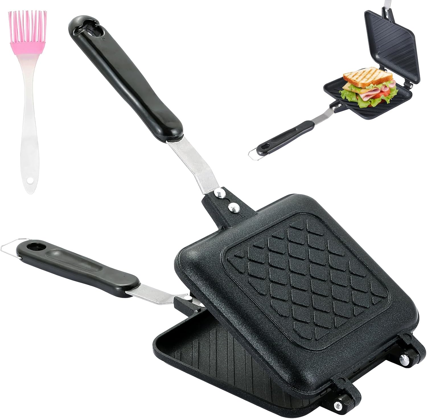 

Maker Pan, Grilled with Non-Stick Double Sided Flip Frying Pan, Toasted Cheese Sandwich Ma United States