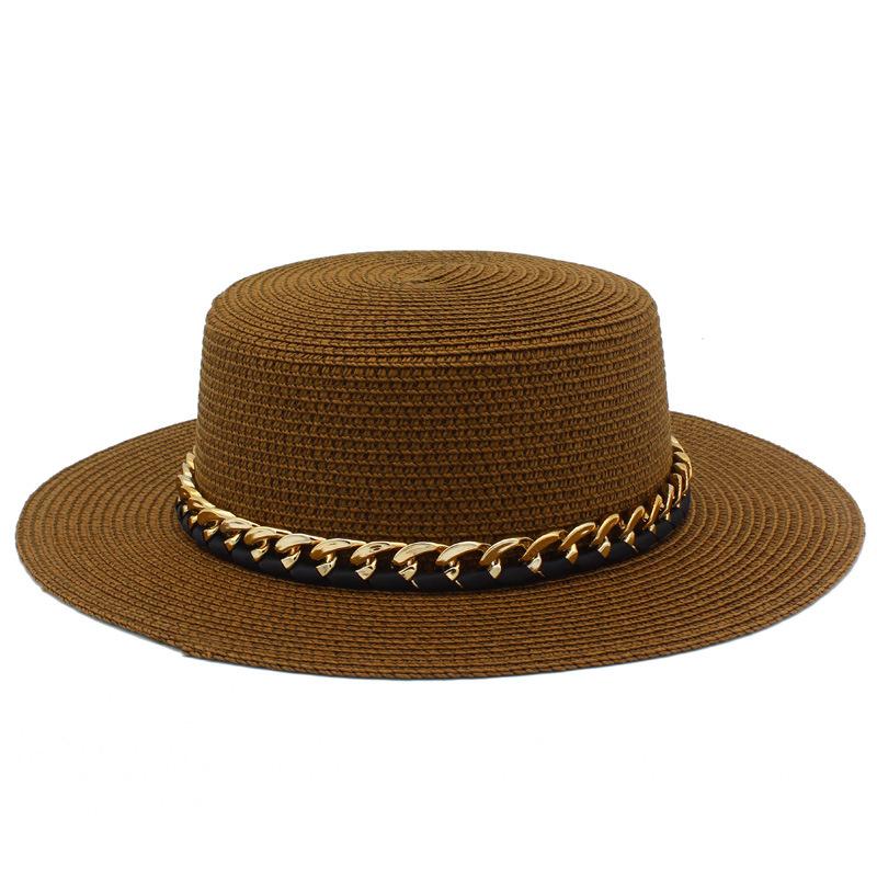 New French summer sun hat women's Panama straw hat fashion outdoor beach hat versatile breathable top hat