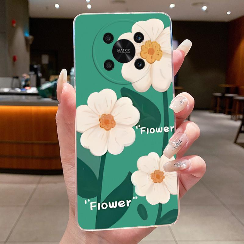 For Honor X9 Case HonorX9 4G 5G Elegant Luxury Butterfly Flower Printing Soft Silicone Clear TPU Protective Cover Phone Cases