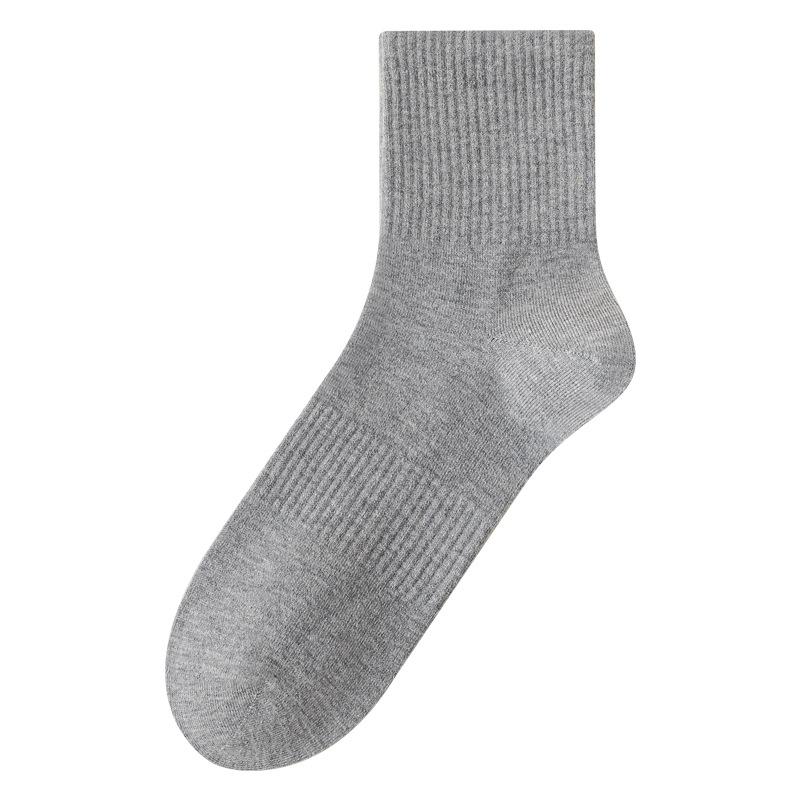 Men's Socks, Winter Warm Wool Socks, Anti-odor and Antibacterial Socks, Versatile Black Long Socks for Autumn and Winter