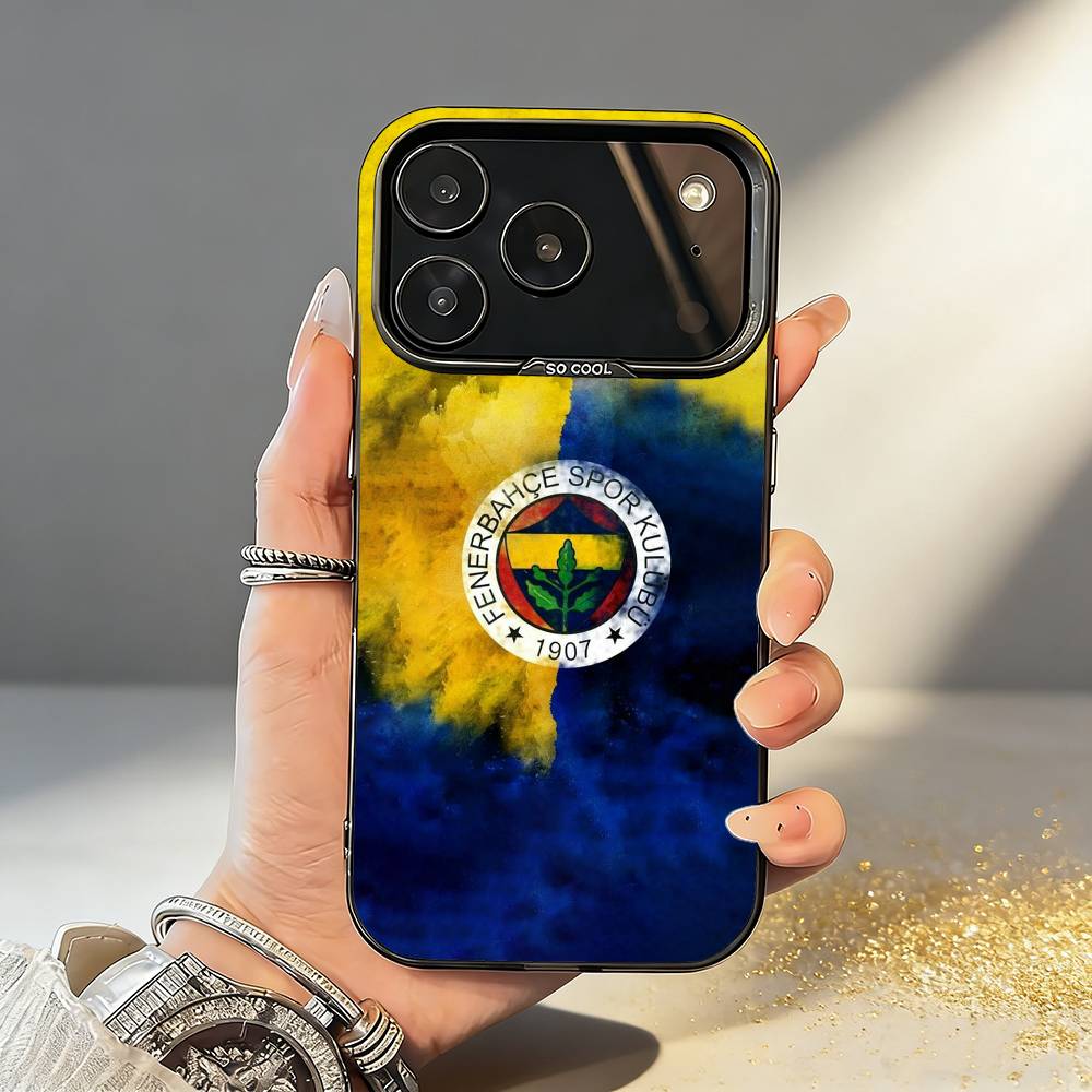 T-Turkey Fenerbahce-E Phone Case For iPhone17,16,15,14,13,12,11,Pro,MAX Gray Matte Silicone Black Cover iPhone15promax