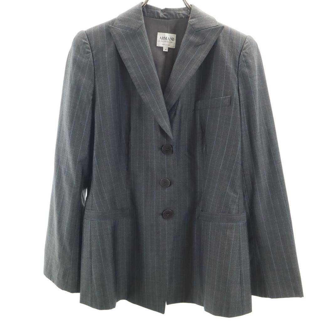 ARMANI COLLEZIONI made in Italy Striped Pattern tailored jacket 44 Women Used