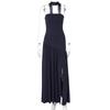 Spring/Summer 2026 European & American Women's Strapless Backless Solid Color Slit Long Dress