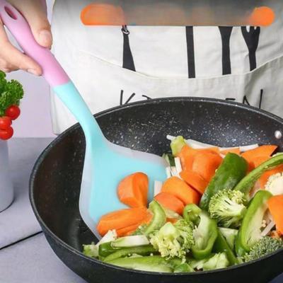 Espátula de Silicona Carne Bistec Huevo Cocina Rascador Antiadherente Volteador de Panqueques Utensilio de Cocina para Hornear Cocinar Mezclar