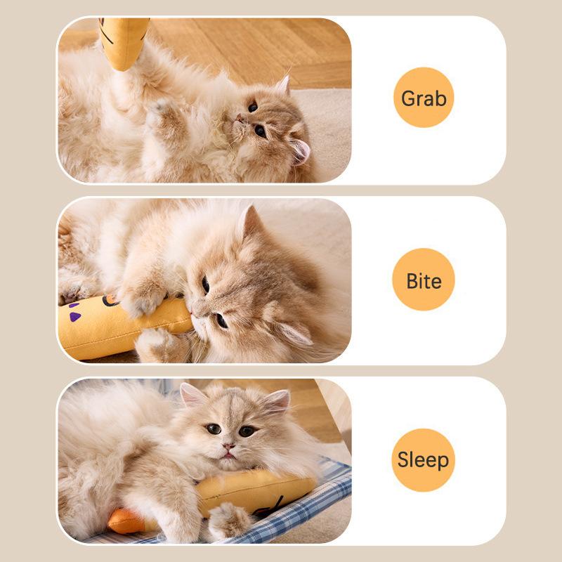 Cute Realistic Linen Fish Catnip Toy for Cats Bite Resistant Squeak Teeth Grinding Sleeping Plush Pillow Kitten Toy Jouet Chats