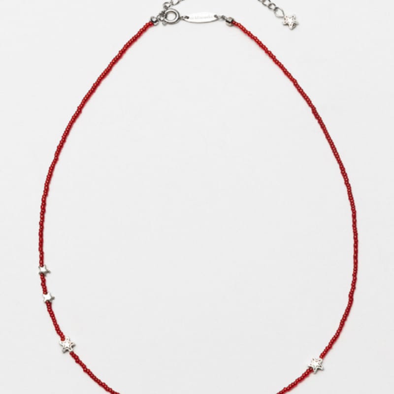 

sickfumedot Milky Way Necklace - Cherry & Shine White 38cm+5cm