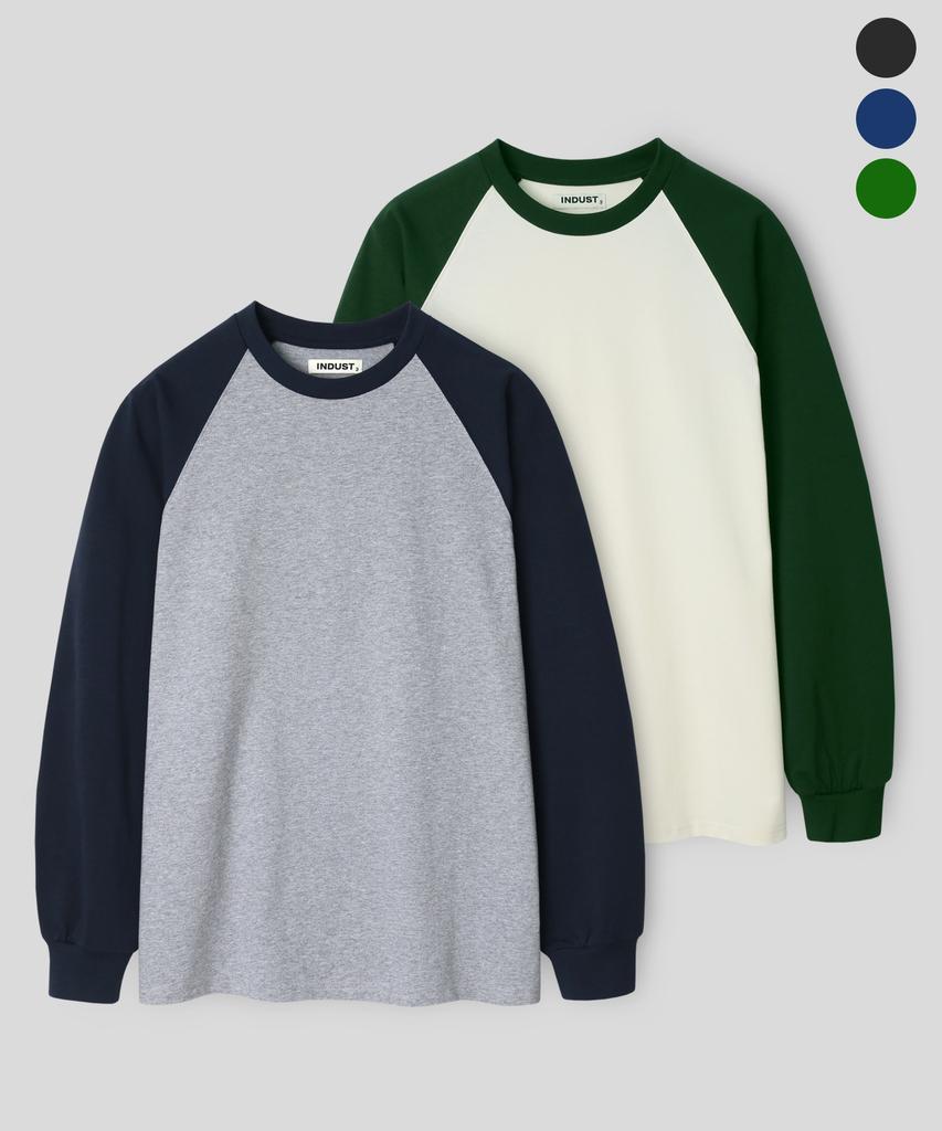 T-shirt a manica lunga raglan INDUST_3 colori