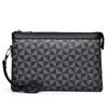 JYL Laptop bag,Cross-Border Horizontal Business Underarm Bag Plaid Clutch Korean Fashion
