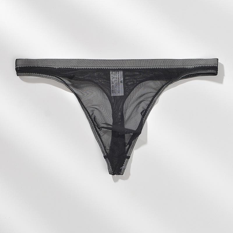 Youye Men's Mesh Transparent Thong - Ultra-Thin, Nude Feel, Breathable and Trendy Summer Briefs