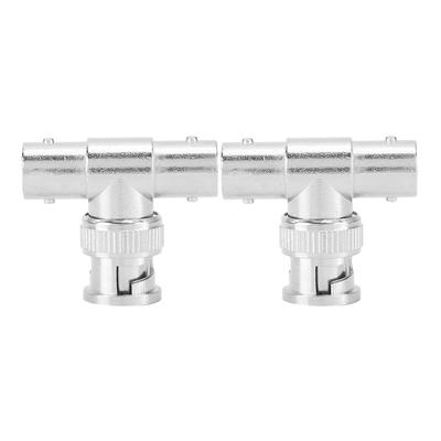 2 Stück BNC Stecker auf Buchse Adapter 3-Wege Überwachungsvideo T-Verbinder Splitter