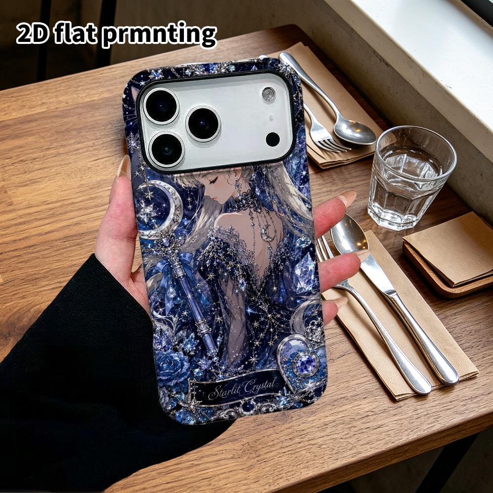 Phone Case: 2D Flat Samsung Galaxy A34 A35 M05 M06 S20 S22 S21 FE Plus 5G Protective Case, Card Girl, Perfect Christmas and Halloween Holiday Gift