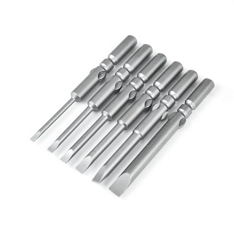 5mm S2 Steel High Hardness Slotted Screwdriver Bit for Electric Screwdriver