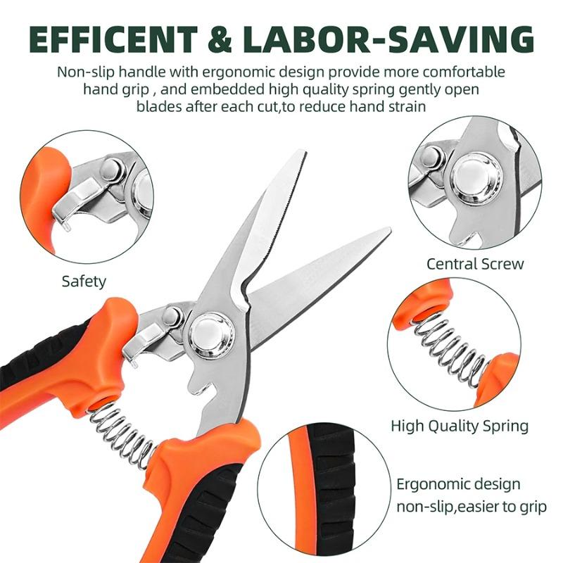 Stainless steel professional gardening trimming set,safety buckle design,anti slip handle,express delivery,flower arrangement