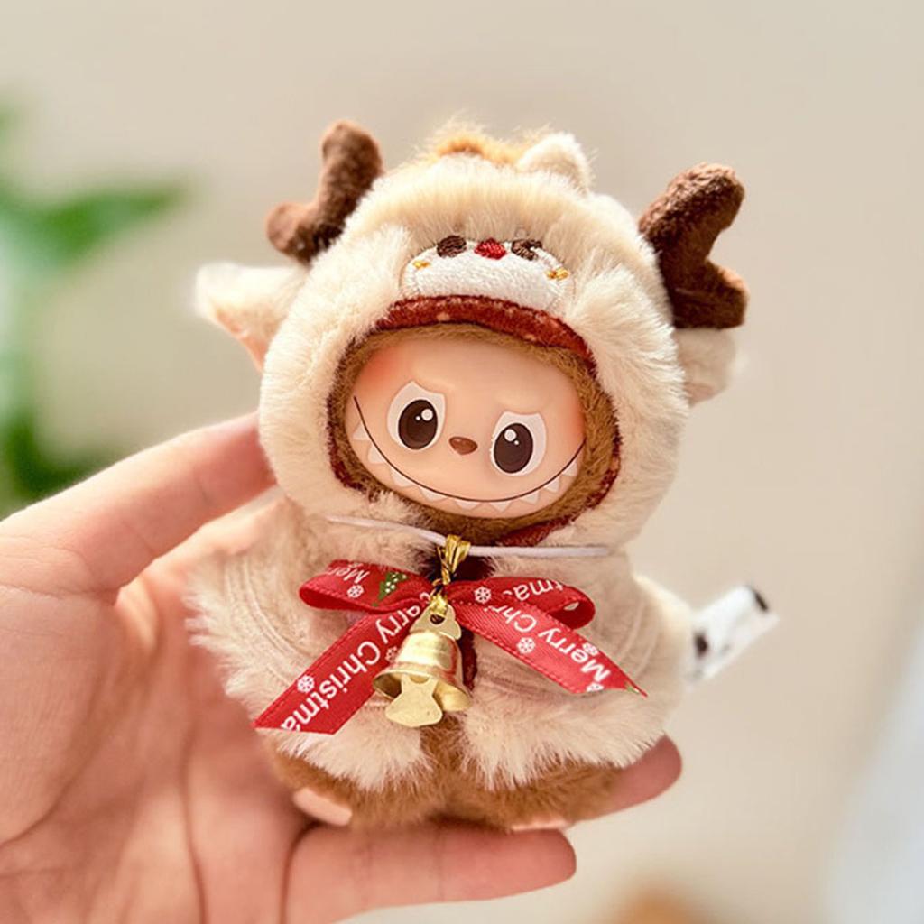 [No Doll] For Labubu 4.0 Pin For Love Series Clothes Christmas Elf Reindeer Cloak For Twinkle Twinkle Doll'S Outfit Accessories