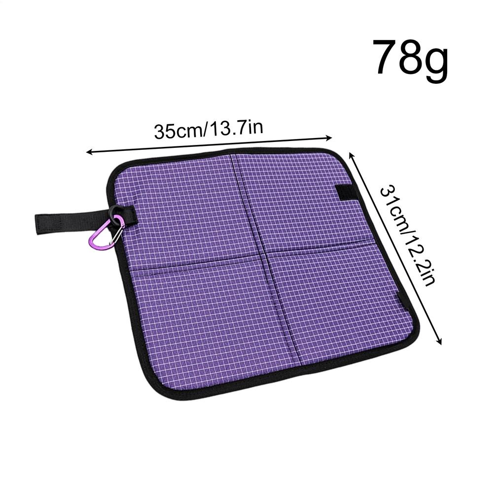 Sitting Pad for Backpacking Waterproof Chair Mat with Carabiner Clip Foldable Seat Cushion for Hiking Picnic Travel Airplane