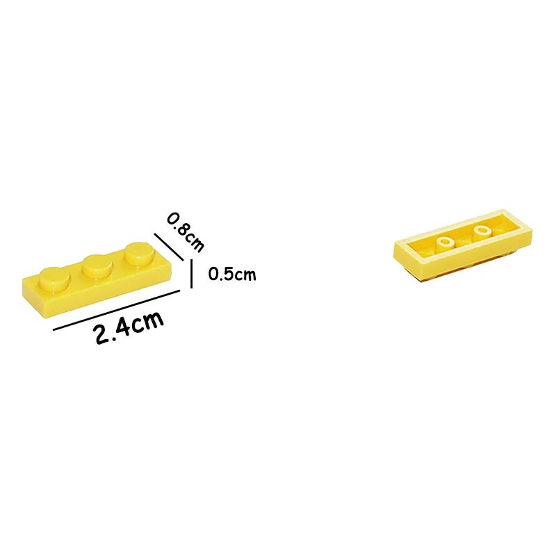 100PCS MOC Assemble Particles 3623 Size 1x3 Bricks Dots 1*3 Building Blocks DIY Educational Creative Toy for Kids