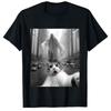 HOT SALE Cat Selfie Ghost Halloween Men's and Women's T-shirts Y2k Katie Cotton Graphic T-shirts Novelty Printed Street Clothing
