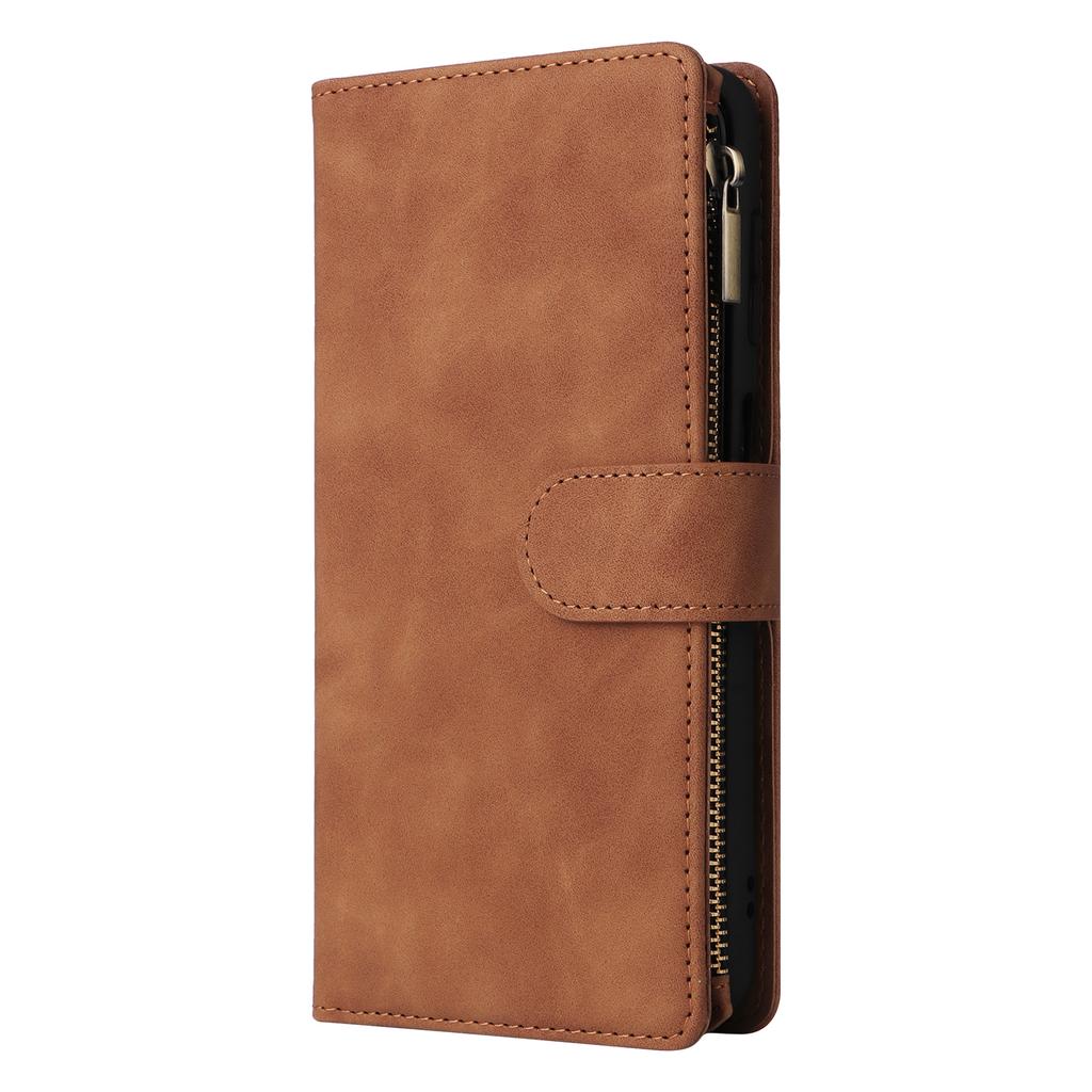 For Samsung Galaxy A54 5G Case Multiple Card Slots PU Leather Zipper Phone Cover