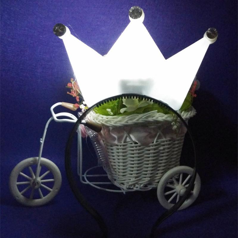 Bandă de coroană cu LED Coroane luminoase și diademe pentru femei Cosplay Zi de naștere Nuntă luminoasă Festivalul de Halloween