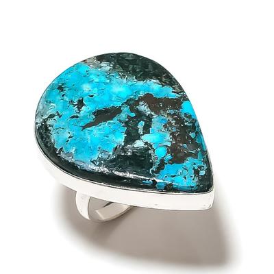 Natural Tibetan Turquoise Gemstone 925 Sterling Silver Gift Ring Size 10 Z3M59