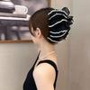 1pc New Style Black Retro Small Fragrant Style Bead Bow Grip Clip Versatile Style Exquisite Elegance