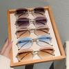 JYL TS Sunglasses UV Protection Frameless Wave Leopard Metal/3606
