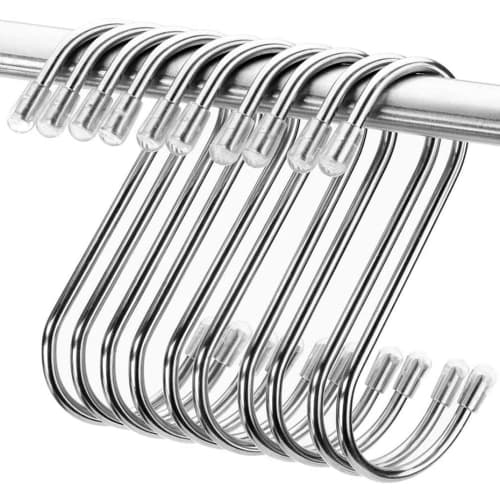 SPENDORFLY S-Hooks, Stainless Steel, 10-Piece Set (11cm X 10pcs), 15kg Load Capacity, Universal Fit (Large)