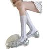 Japanese Pure Desire White Lace Calf Socks Women's Middle Tube Love Summer Thin Simple Thin Legs Ins Tide Outer Wear