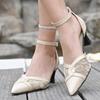Fashion Women Sandals Outdoor New Pointed Shallow Mouth Thick Heel High Heels Shoes Women Platform Anti-slip Elegant Hollow Sandals