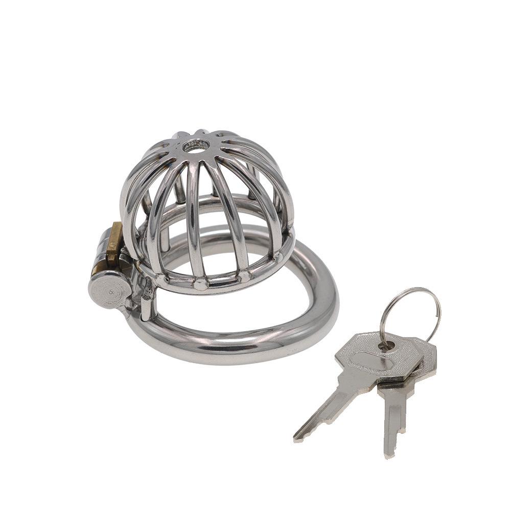 Ultra Small Metal Chastity Lock CB6000s: Male BDSM Master-Slave Birdcage Pot Lid Head Training Tool.
