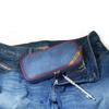 LOONLOON 672 Jeans Pencil Case Indigo Blue Large Capacity Stylish Denim Two-story Multi-functional