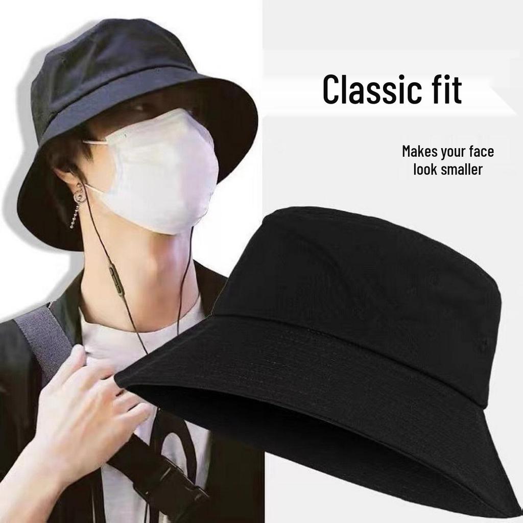 Unisexowy letni kapelusz typu bucket z bawełny chroniący przed słońcem - Modny dwustronny design