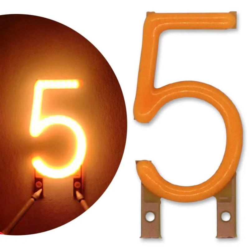 Number 0/1/2/3/4/5/6/7/8/9 Led Filament Dc 3V Cob Edison Yellow White Diy Candle Led Diodes Party Decoration Light Accessories