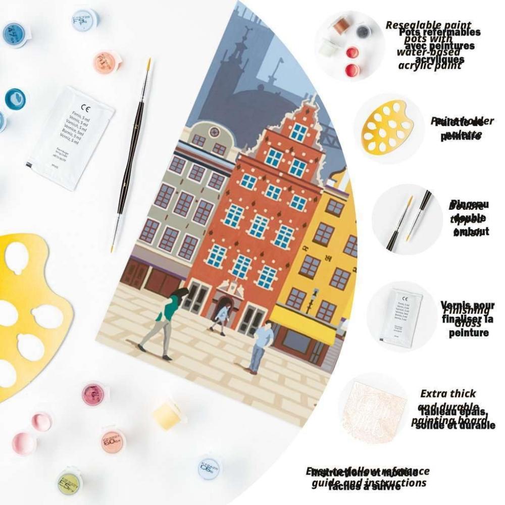 Ravensburger CreArt Stockholm Sweden 23520 9 (Coloring Book Paint by Numbers Oil Painting Art Painting)