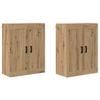 Wall Mounted Cabinet 2 Pcs Artisan Oak 69.5 X 34 X 90 Cm
