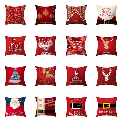 Schneeflocke Weihnachtsdekoration Druckmuster Kissenbezug Home Wohnzimmer Sofa Dekoration Kissen Kissenbezug