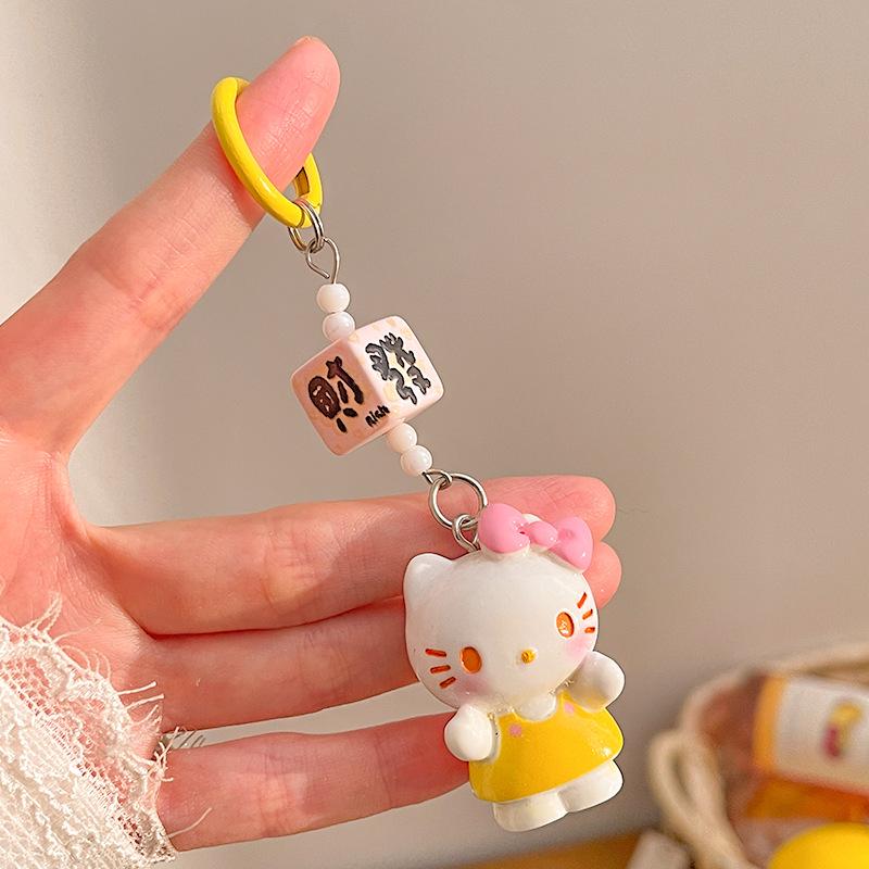Hello Kitty Sanrio Epoxy Cat Keychain Pendant