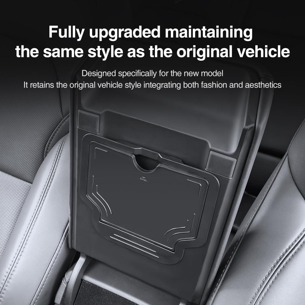 Heenvn Center Console Hidden Storage Box For Tesla Model 3 Highland Model Y Juniper 2025 2026 ABS Armrest Hidden Cover Interior