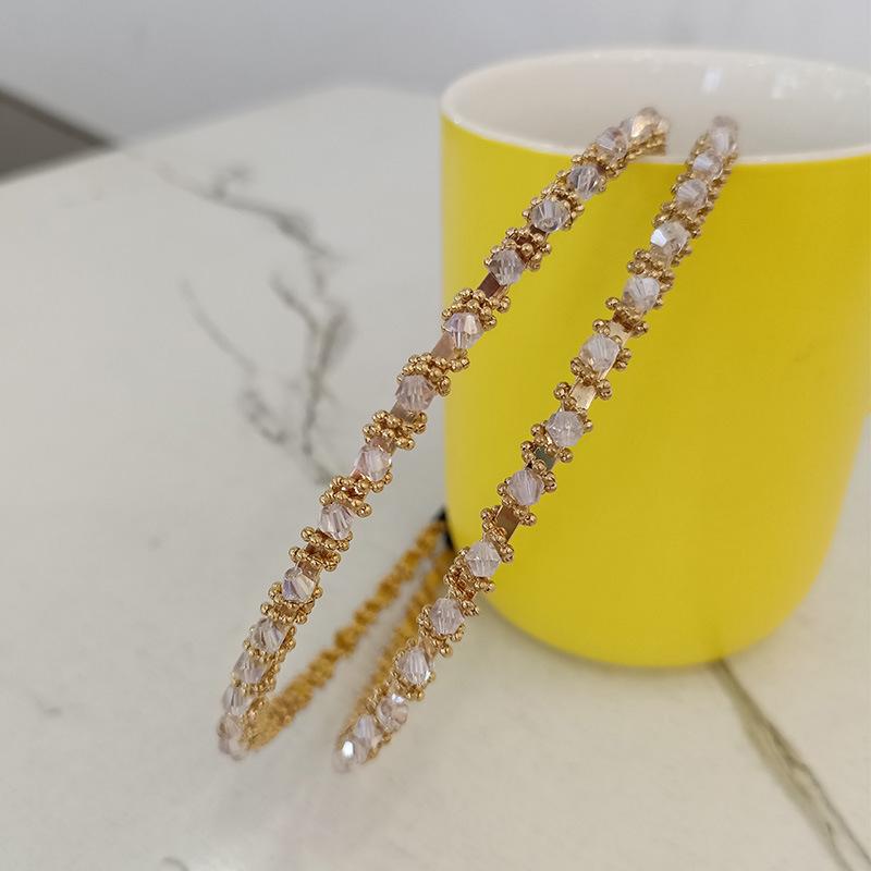 Summer Hot Selling New Fashion Korean Style Crystal Customized Women's Rhinestone Bundled Hair Hair Band Accessories