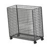 Mat Storage Cart Foldable Stand Space Saving with Wheels Organizer Basket for Home Bathroom