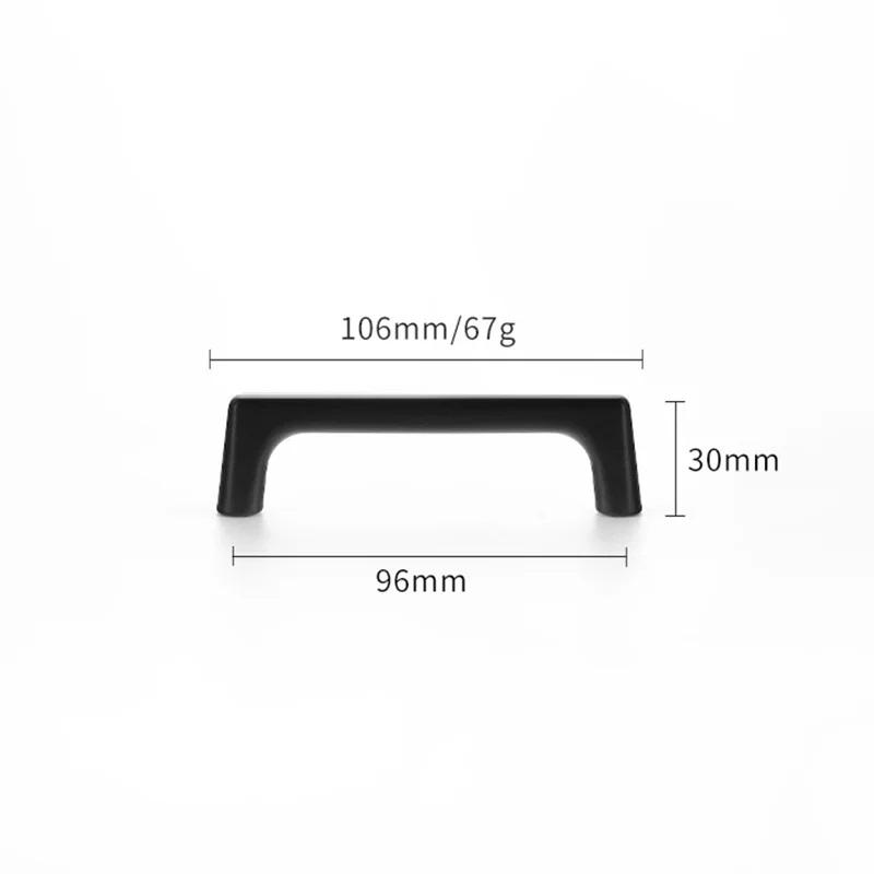 WV Black Kitchen Cabinet Storage Handles 96-320mm Dressers Cupboard Closet Wardrobe Door Drawer Knobs Furniture Hardware Pulls
