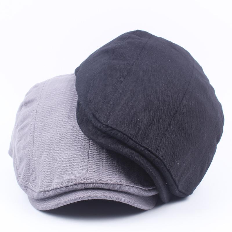 Men'S And Women'S Season Berets, Solid Color Stitching, Cotton Peaked Caps, Painter Hats Are Hot