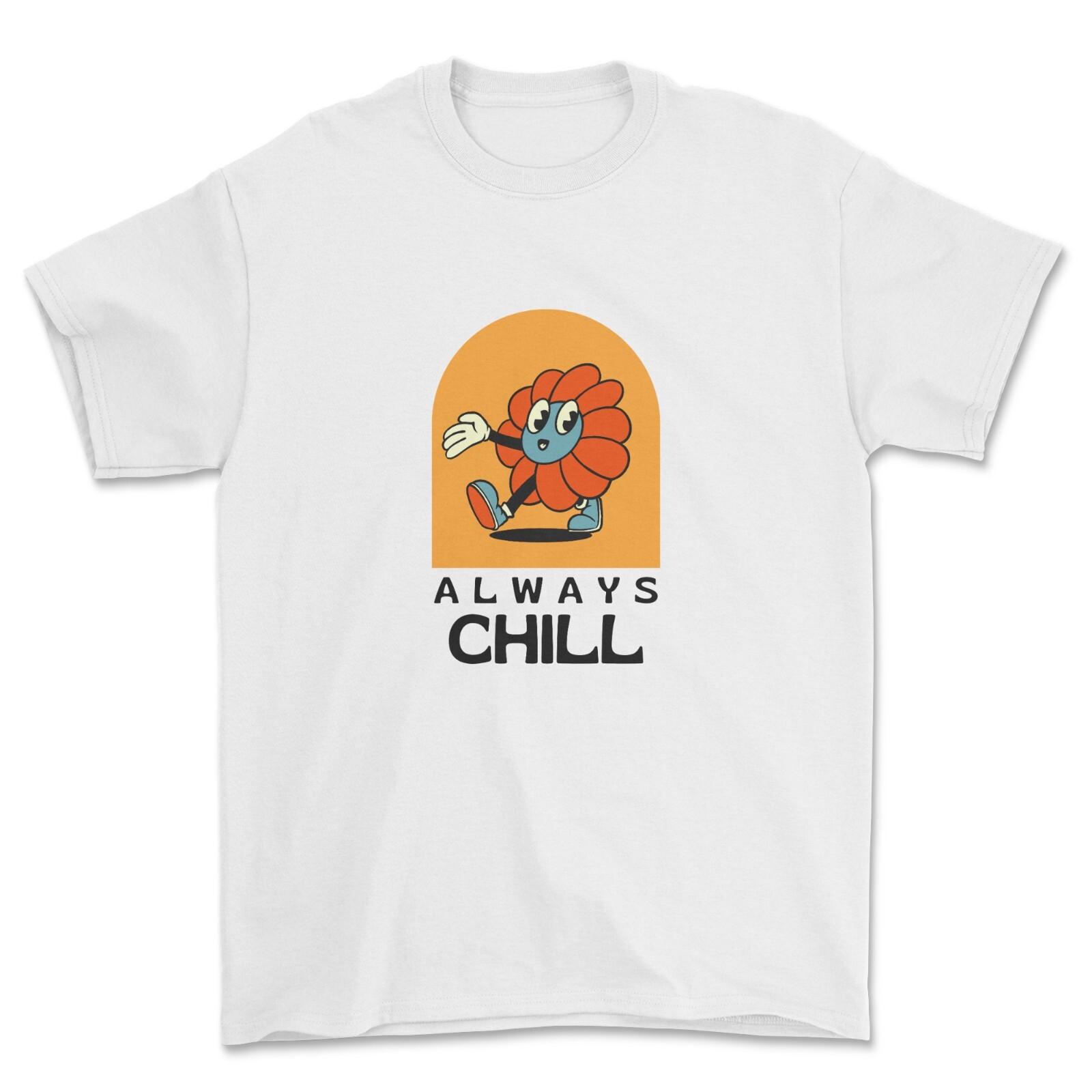 Always Chill T-shirt Happy, Flower, summer vibes S разноцветный