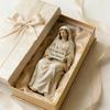 Sitting Design Jesus Resin Figurine Resin Material Desk Companion Virgin Mary Statue I Am With You Always Sign Religious Statue