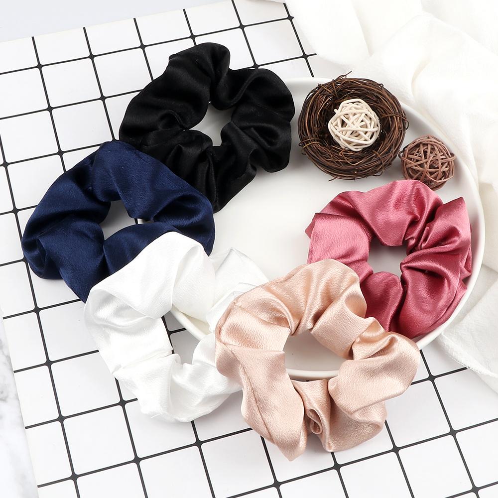 5PCS/Set Korean Fashion Hair Bands Elastic Dots Satin Silk Scrunchie for Women Girls Hair Accessories Hair Ties Holder