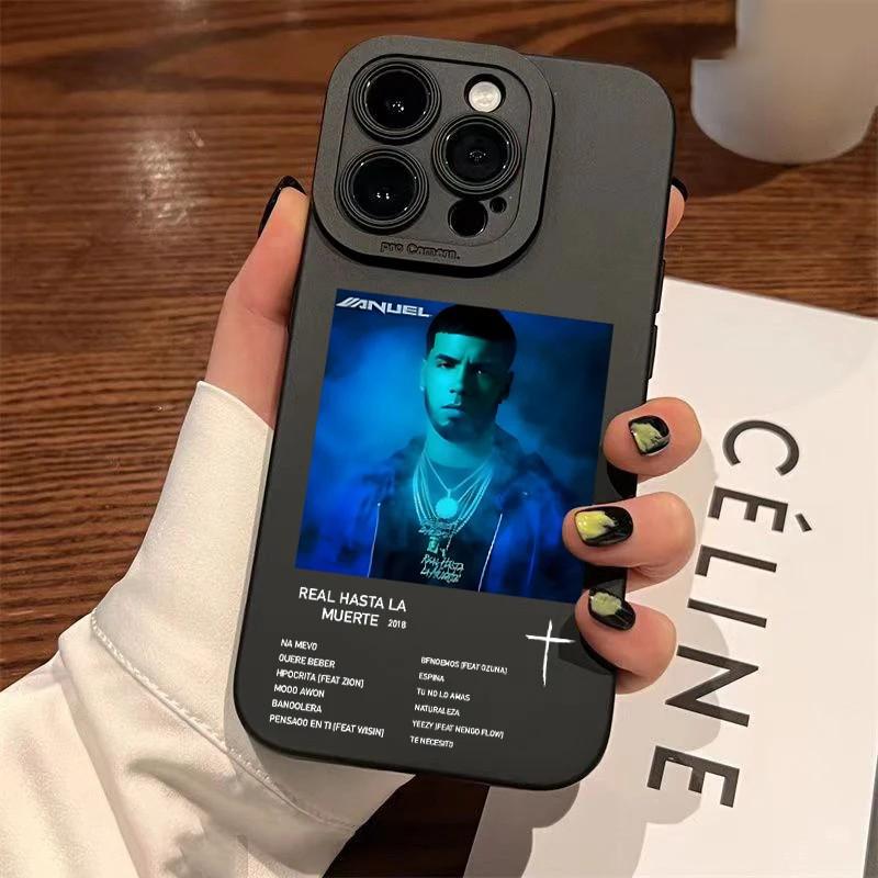 

Hot Rapper Fashion Anuel AA Phone Case For iPhone 16e 16 15 14 13 12 11 Mini Pro Max X XR XSMax 8 7 6 6S Plus Soft Back Cover iPhone 11 ProMax