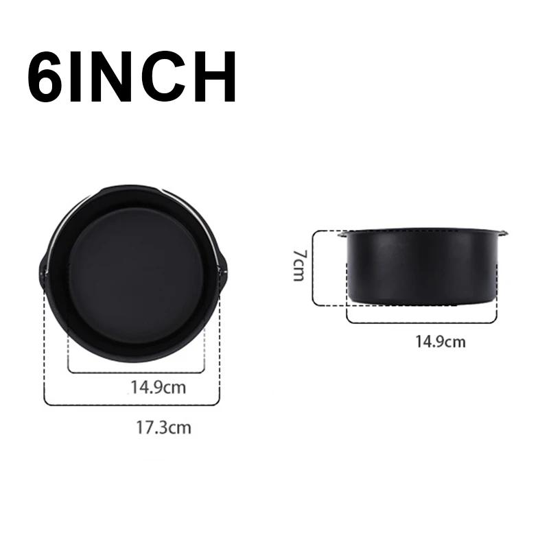 

6/7/8 inch non stick baking mold with handle, circular cake tray, air fryer, universal kitchen baking and cooking artifact.