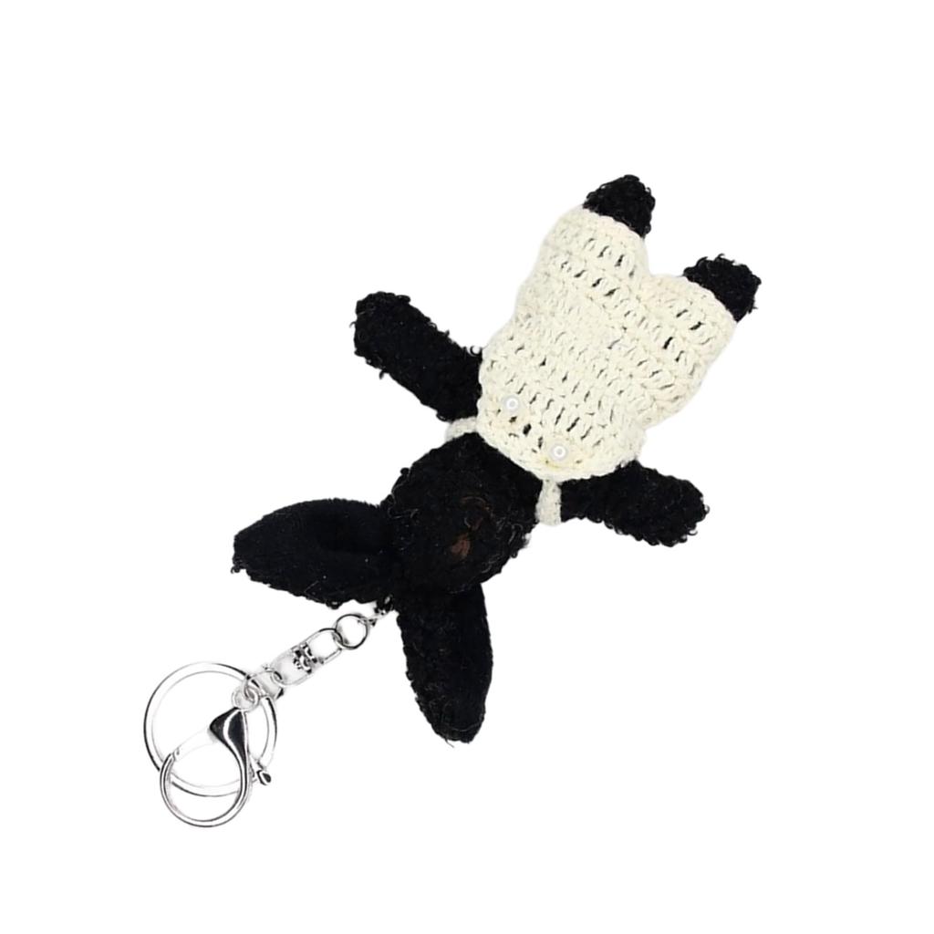 Cute Plush Rabbit Keychain Cartoon Doll Toy Big Ear Rabbit Pendant Keyring for Women Couple Bag Ornament Car Key Chain